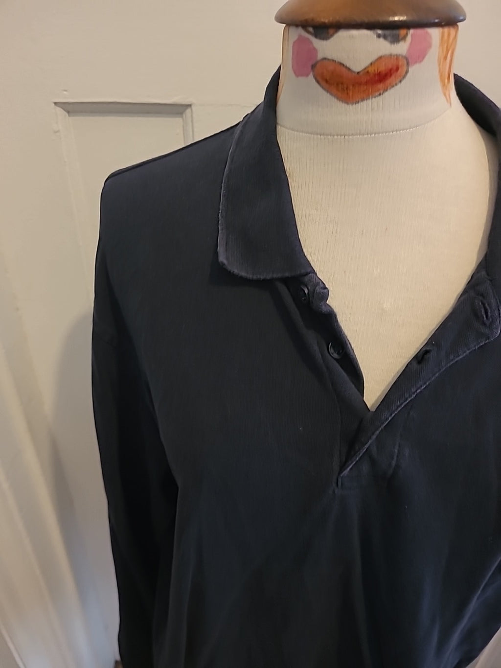 Mens Bc Collection Size Xl Navy Long Sleeved Polo Shirt