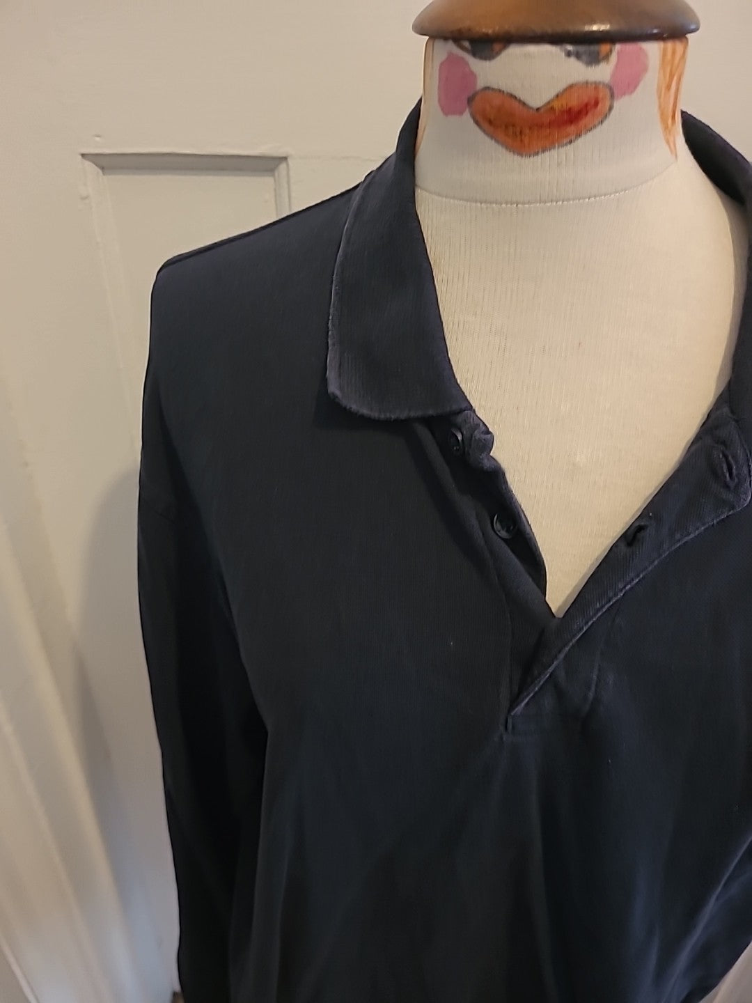 Mens Bc Collection Size Xl Navy Long Sleeved Polo Shirt