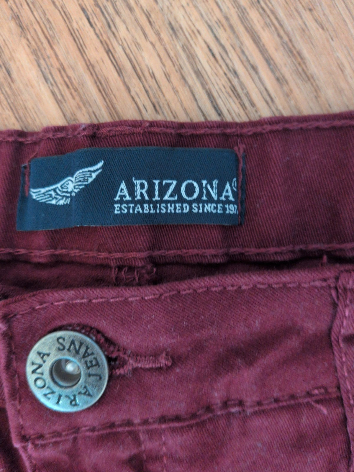 Arizona 18P Burgundy Straight Chino Trousers
