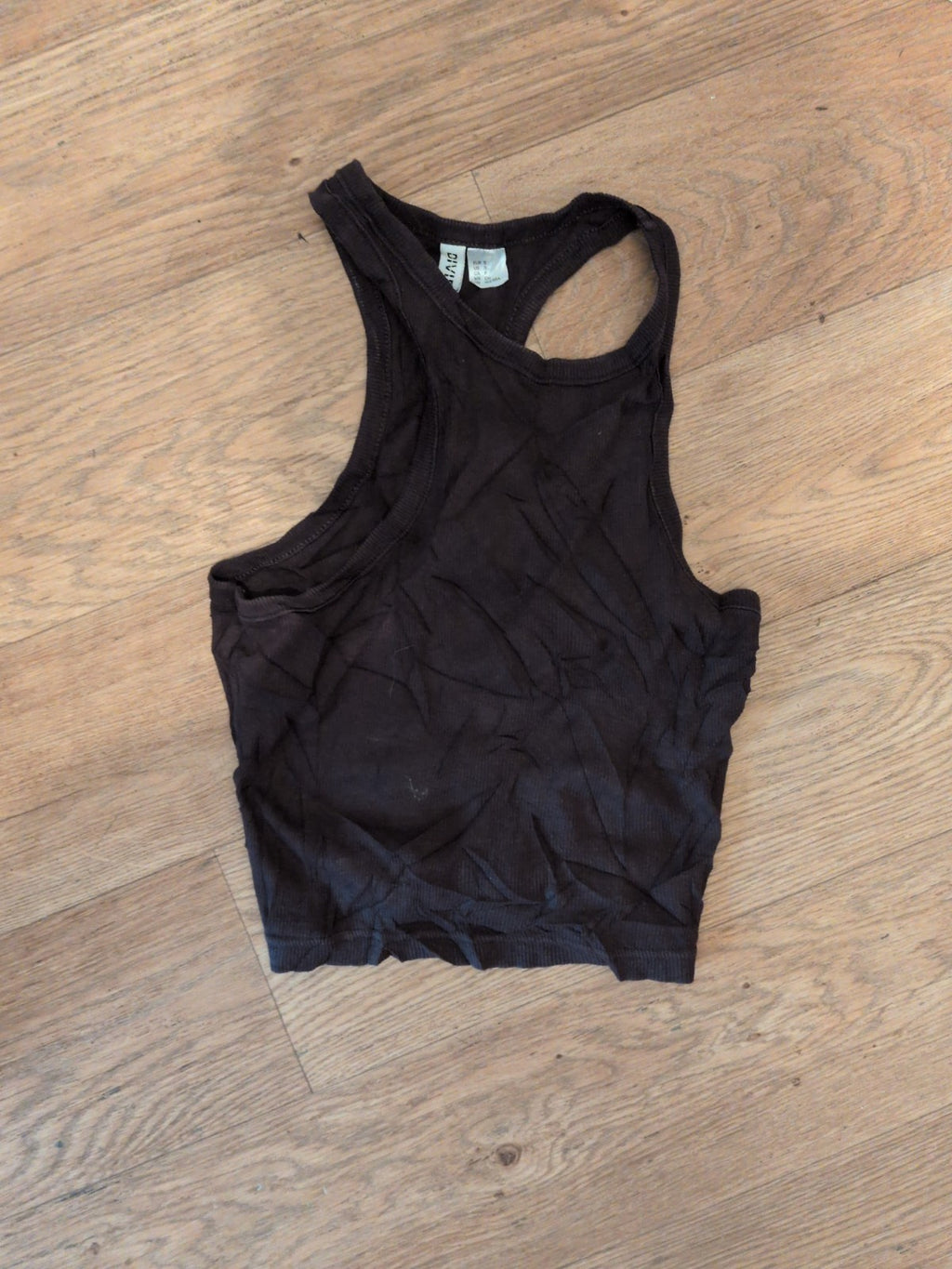 Divided Small Dark Brown Sleeveless T-shirt