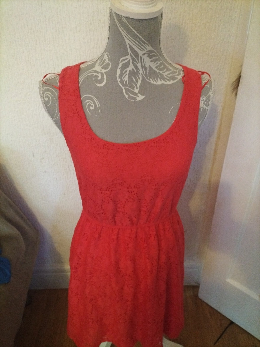 Brand New Ladies Belle Small Cerise Sleeveless Dress