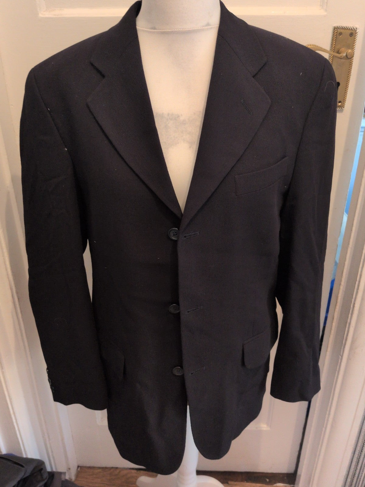Ciro Citterio 40R Black Lined Padded Suit Jacket