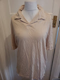 Mens Jack&Jones Size XL Pale Beige Short Sleeved Polo