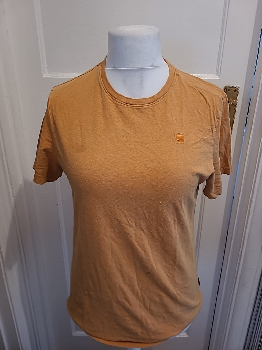 Mens Raw Size M Orange Short Sleeve Tshirt Couple Of Marks