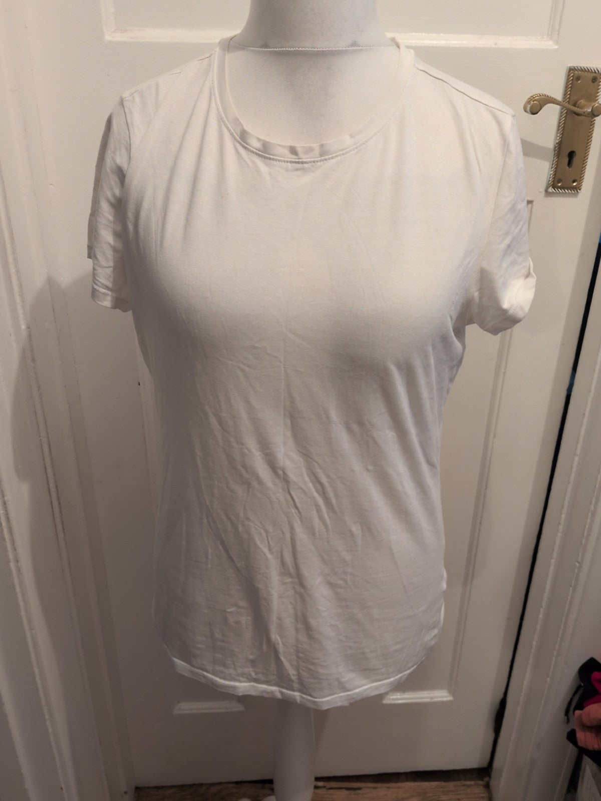 Stretch Crew Primark 12-14 White Short Sleeve T-shirt