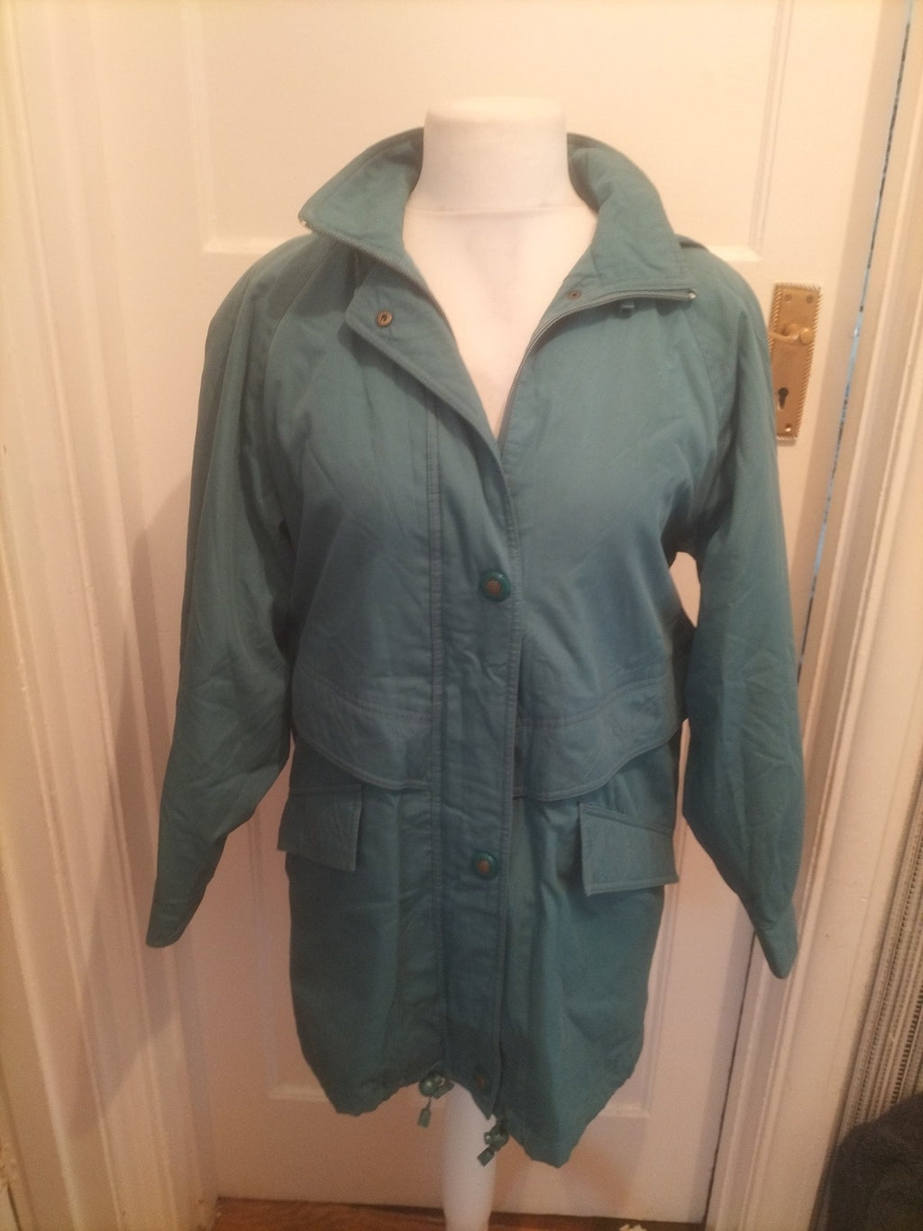 Ladies Telemac Size 10 Teal Zipped Coat
