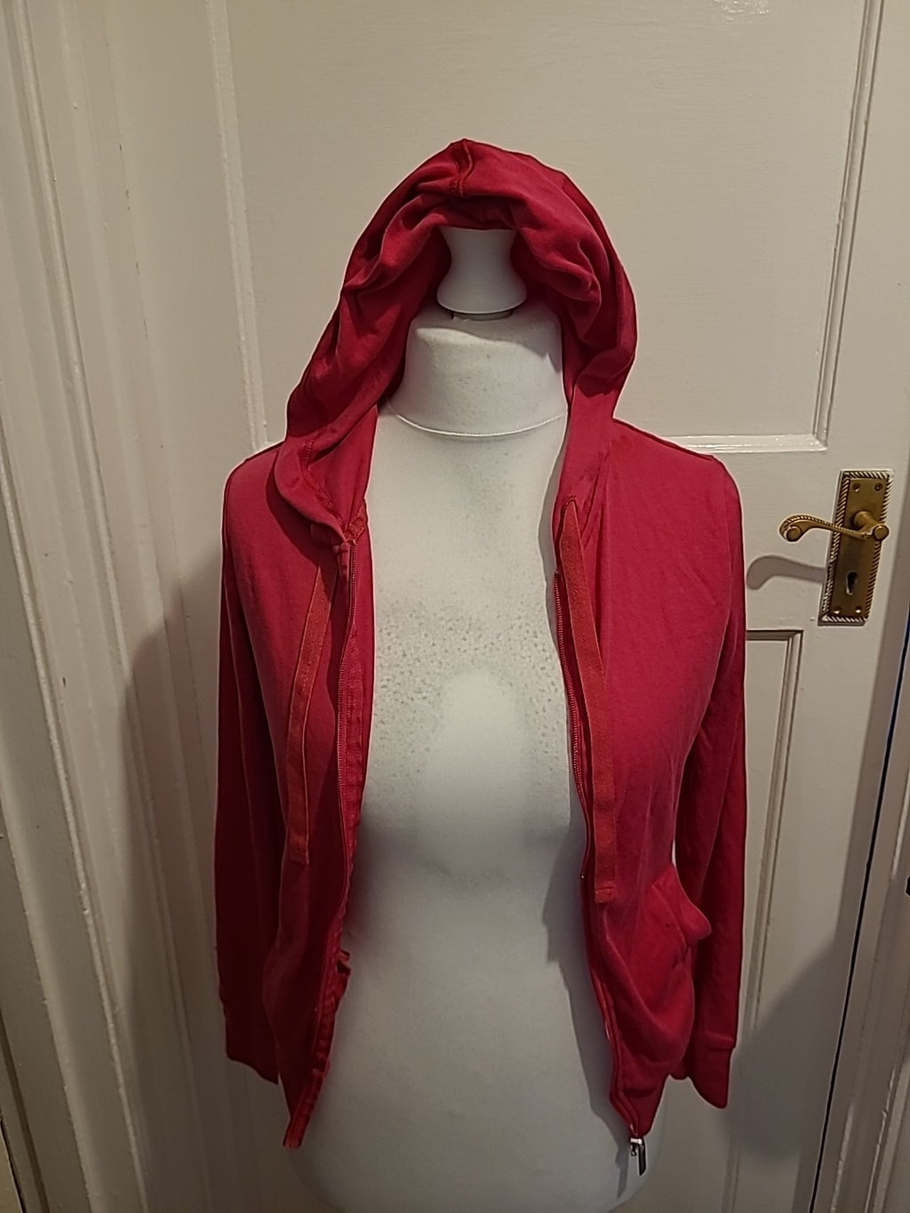 Ladies Marks And Spencer Size 10 Pink Zip Through Jacket