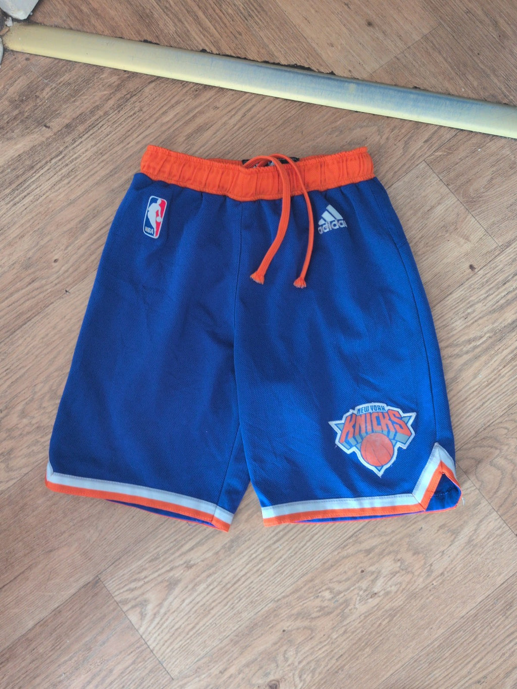 Adidas Youth Small Blue And Orange NBA Shorts