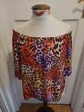 Ladies Quiz Size 12 Multicoloured Elasticated Hem Blouse