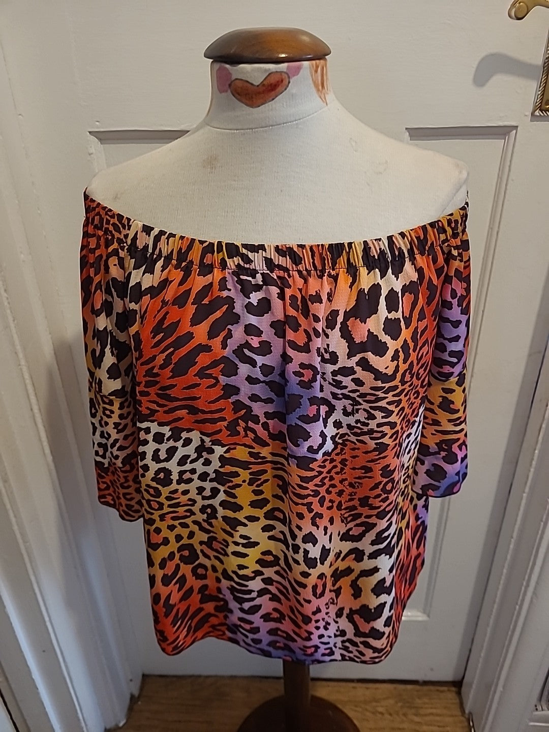 Ladies Quiz Size 12 Multicoloured Elasticated Hem Blouse