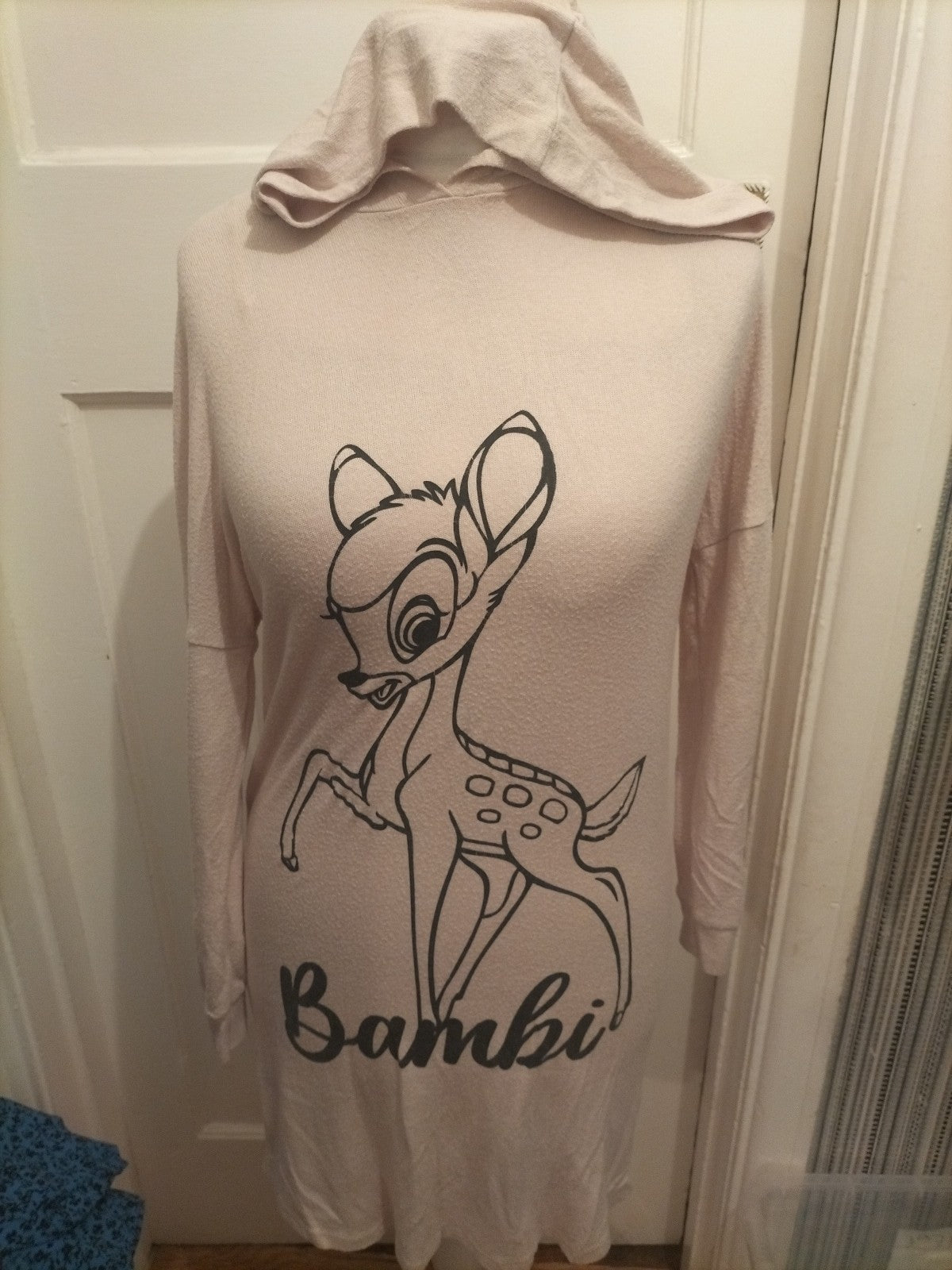 Ladies Disney At Primark Size 6-8 Pale Pink Bambi Nightwear