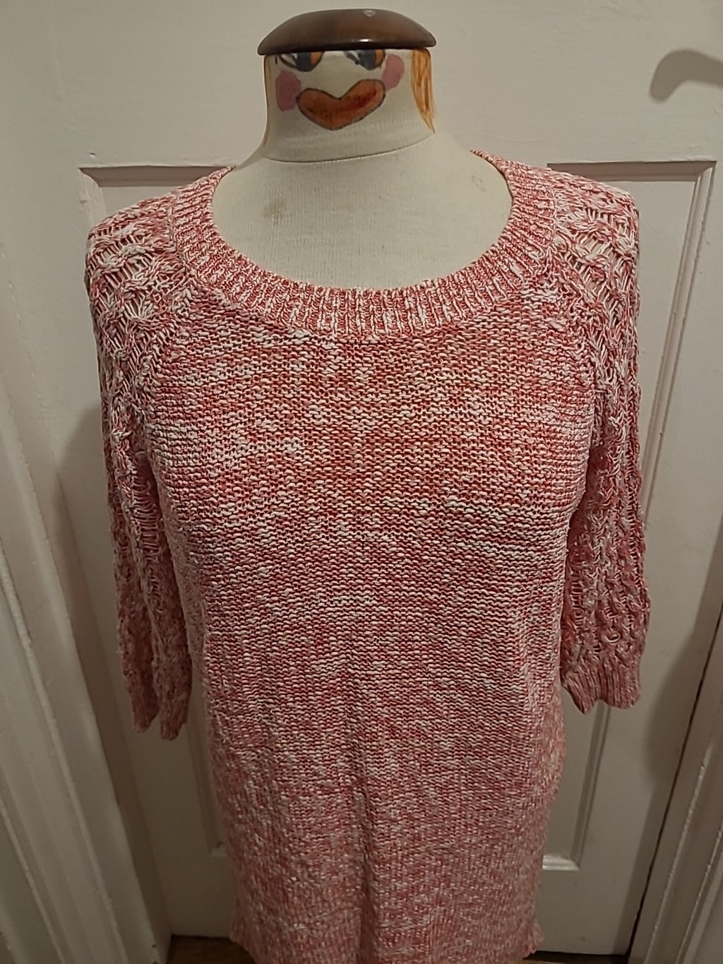 Ladies George Size 14 Pink Fleck Pullover Jumper