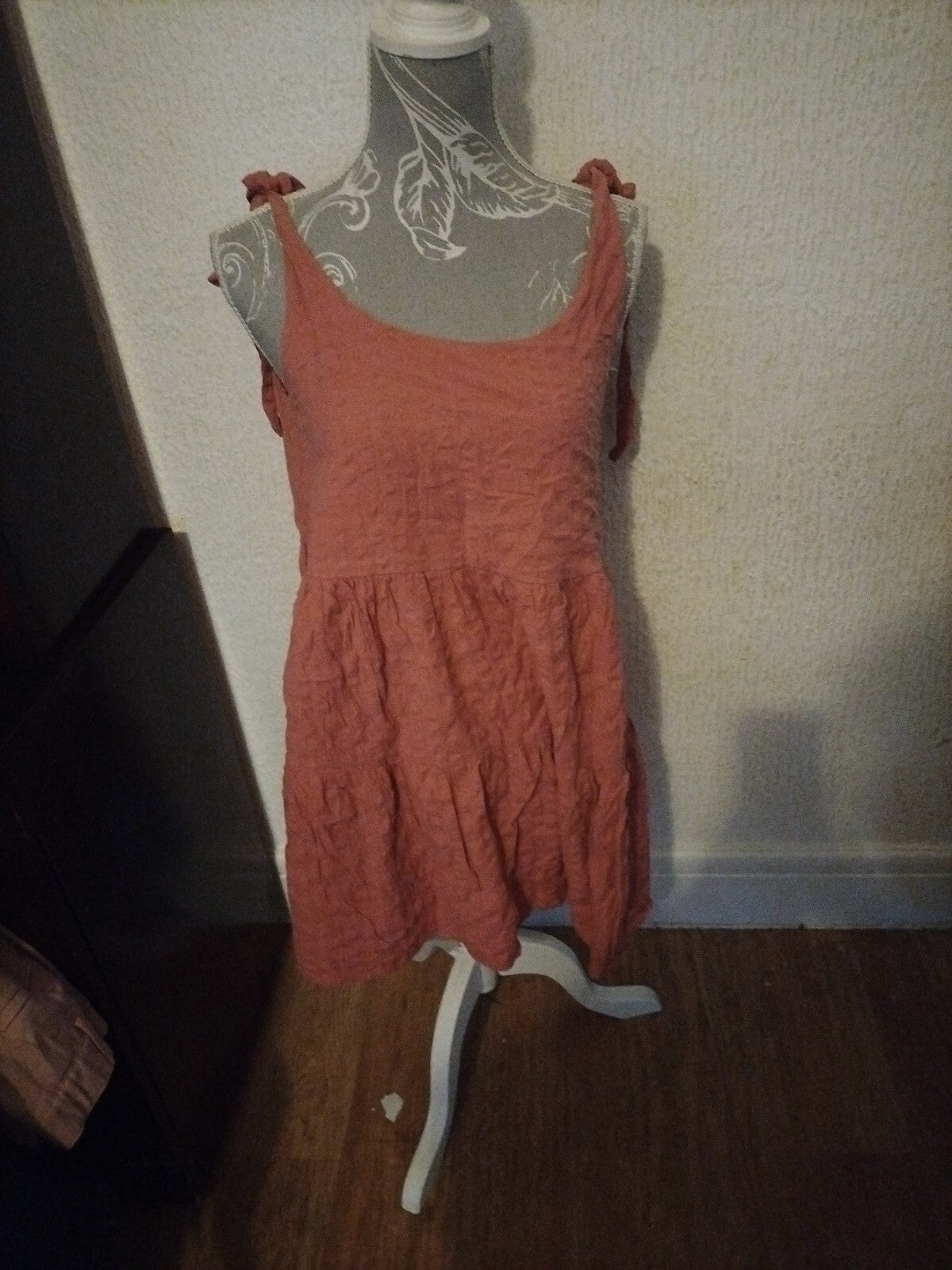 Ladies Asos Size 8 Orange Coloured Sleeveless Dress
