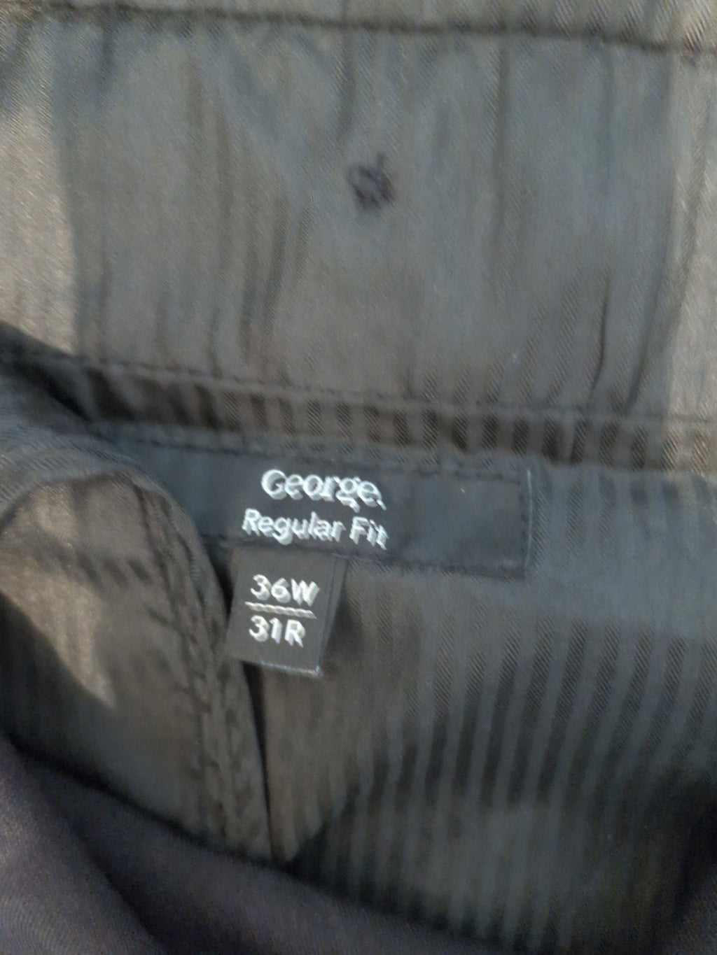 George Regular Fit 36x31 Black Smart Trousers Immaculate