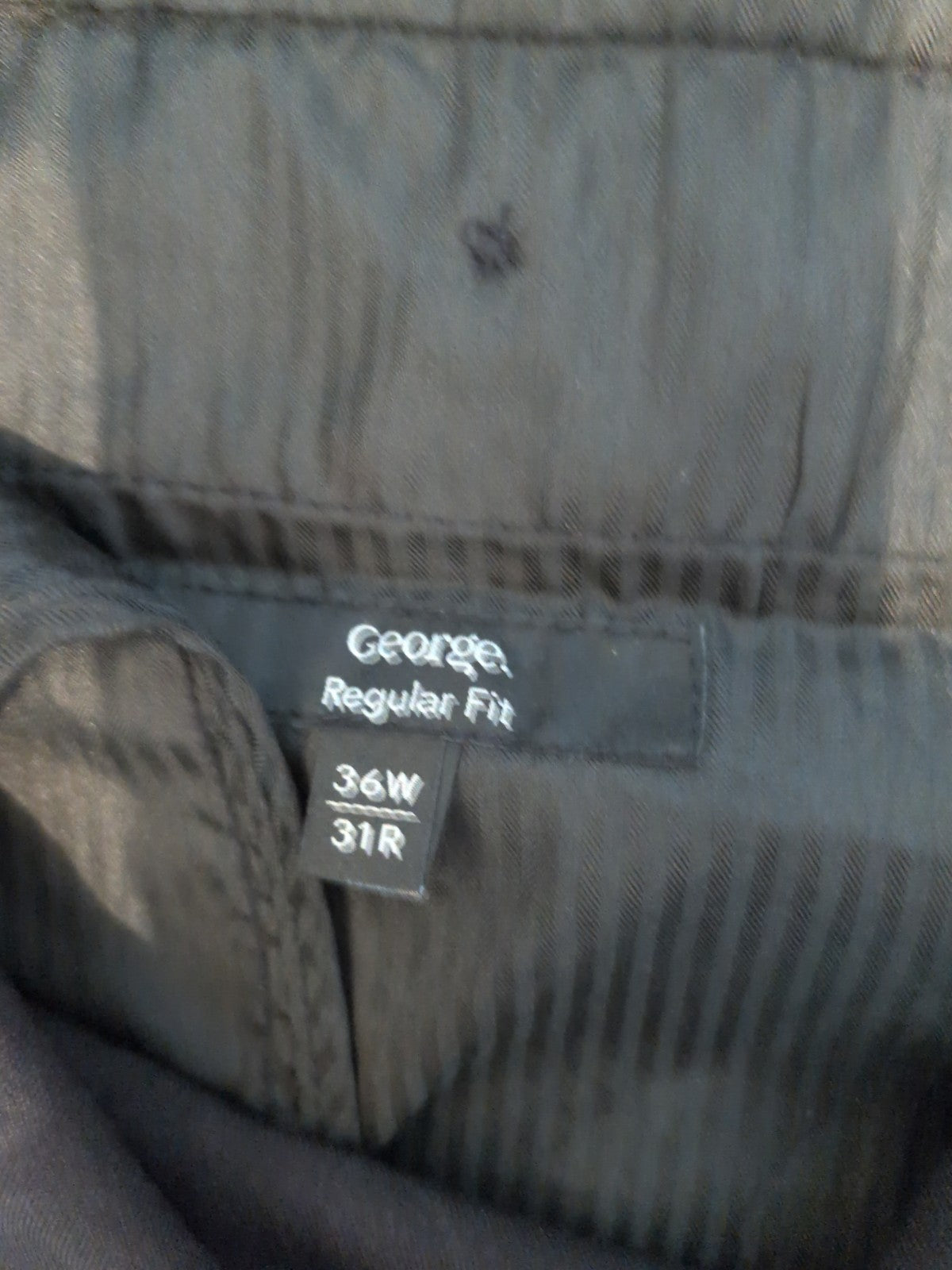 George Regular Fit 36x31 Black Smart Trousers Immaculate