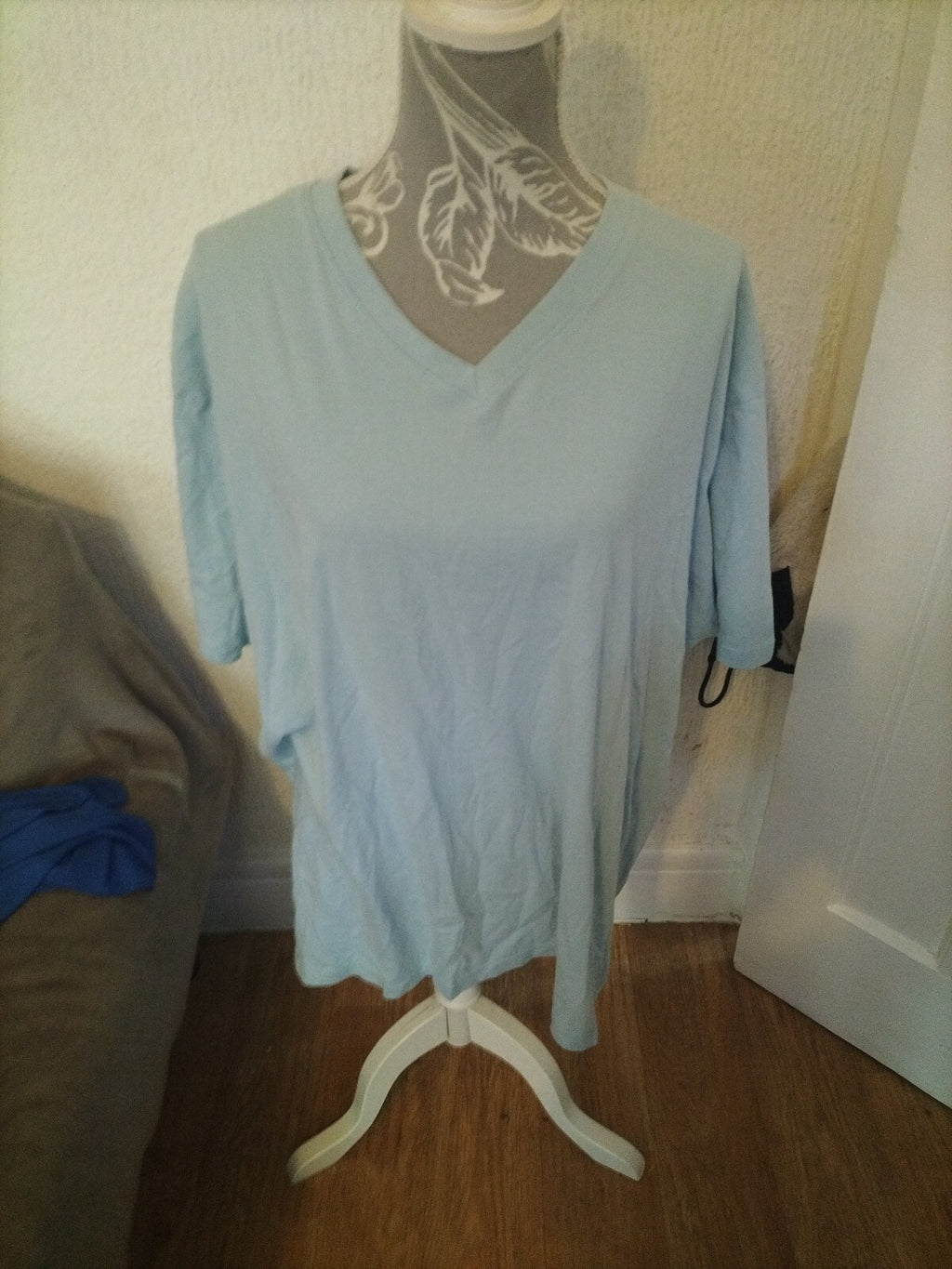 Mens Charles Wilson Size 2xl Light Blue Short Sleeved Tshirt