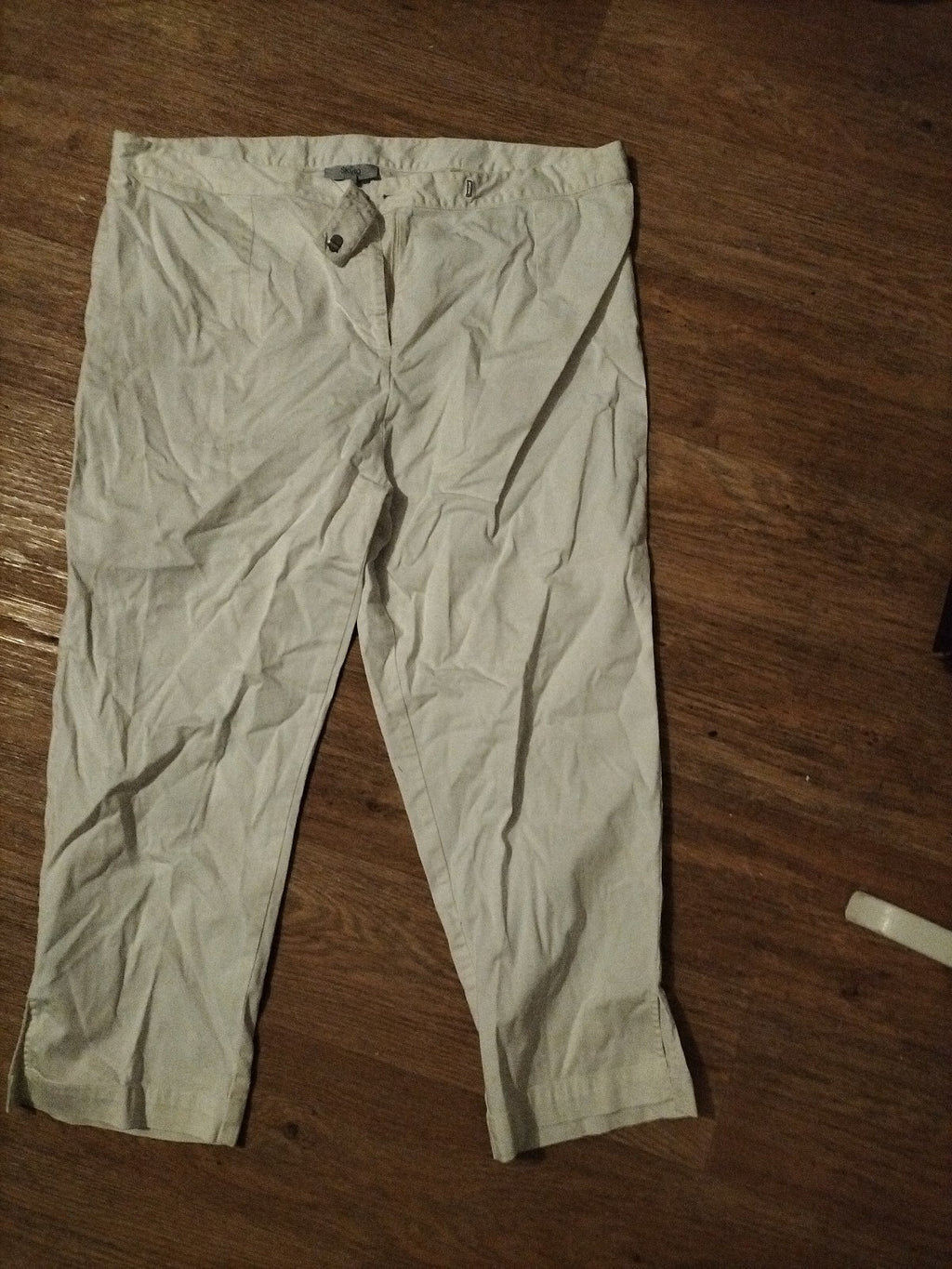 Ladies Skyla Size Large White Cropped Trousers