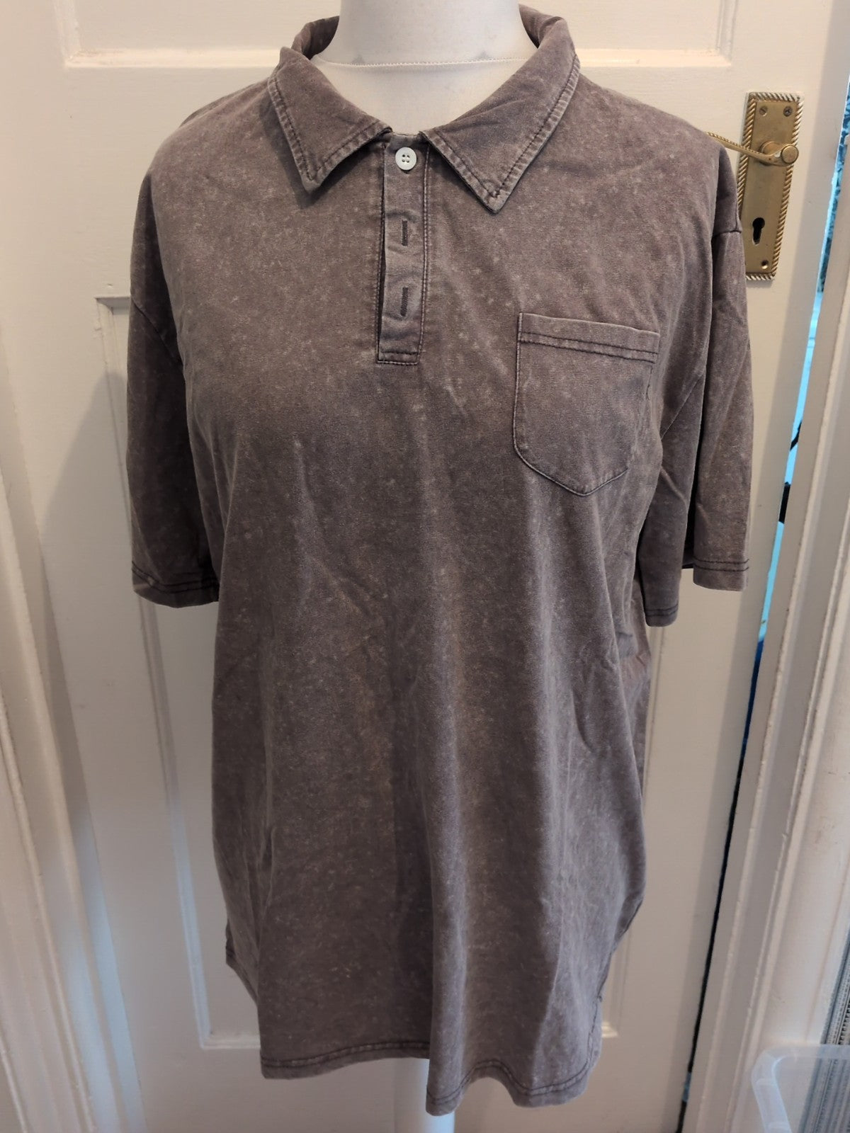 XL Brown With Part Fleck Short Sleeve Polo