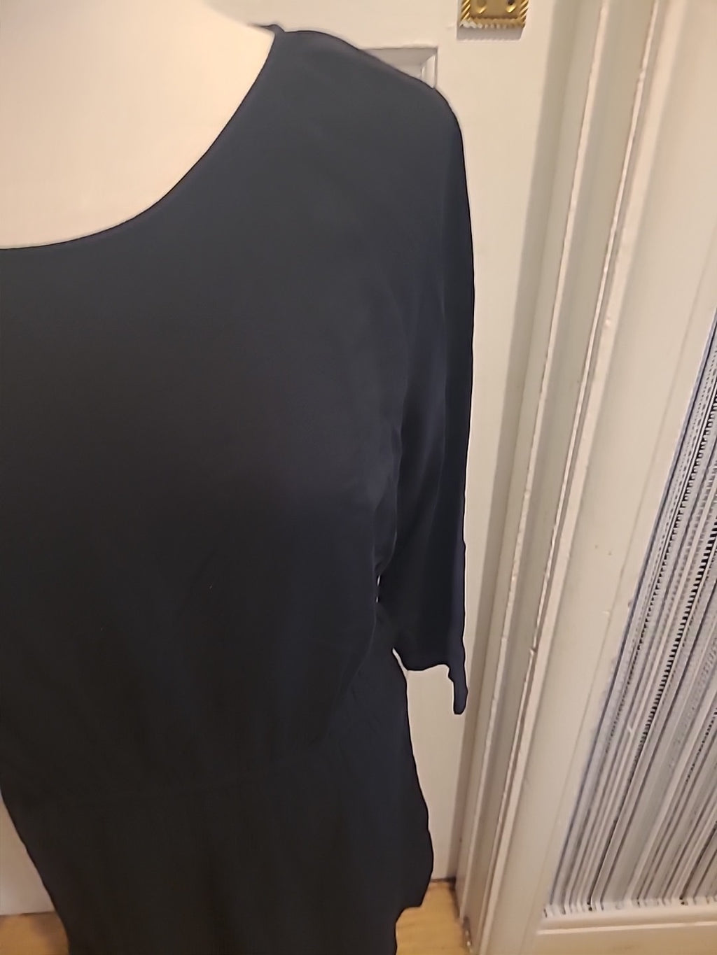 Ladies H+M Size 18 Black Mid Sleeved Dress