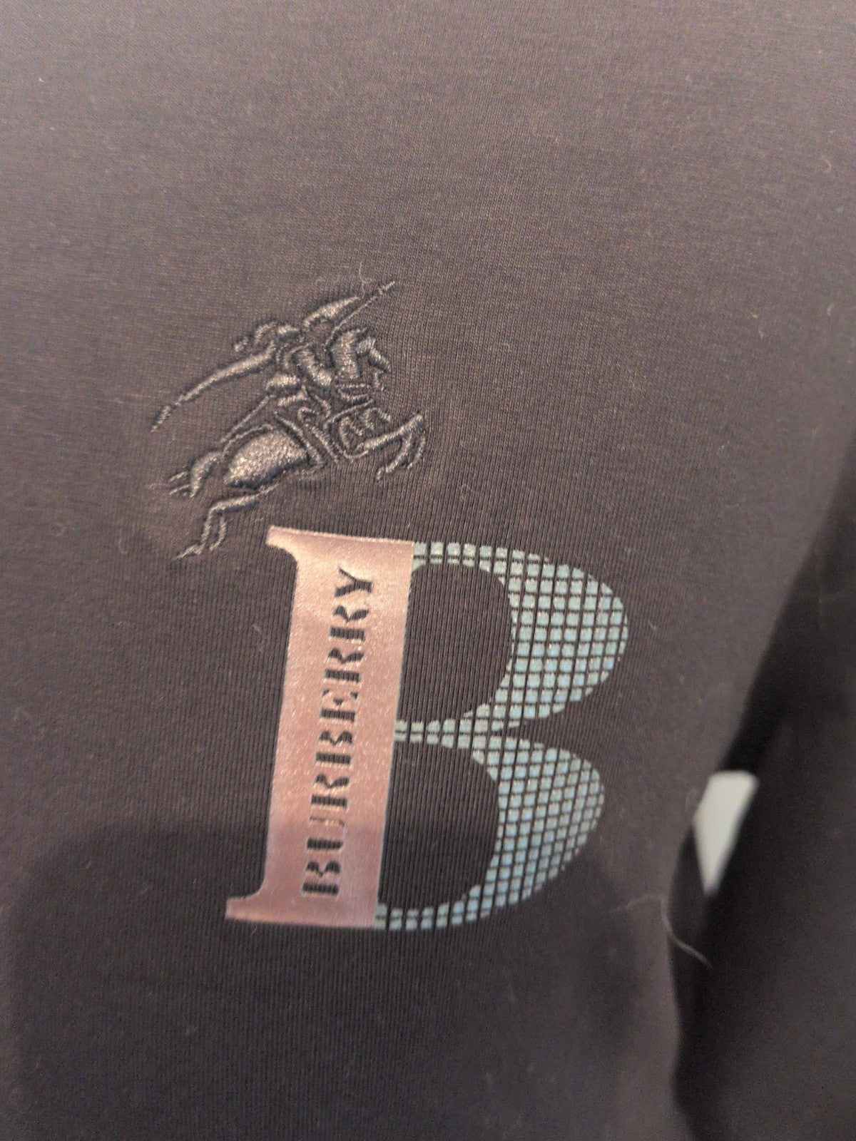 Brand New Burberry 3XL Black Long Sleeve T-shirt