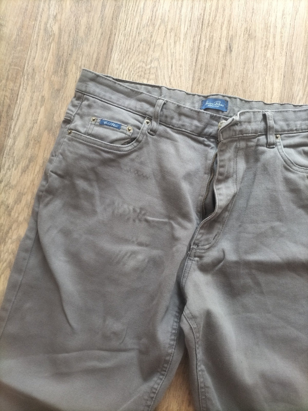 Mens Union Blues Size 36XXS Grey Beige Denim Jeans