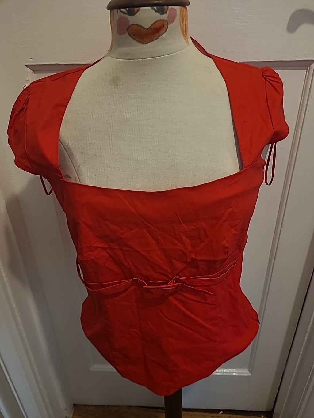 Ladies New Look Size 14 Red Sleeveless Blouse