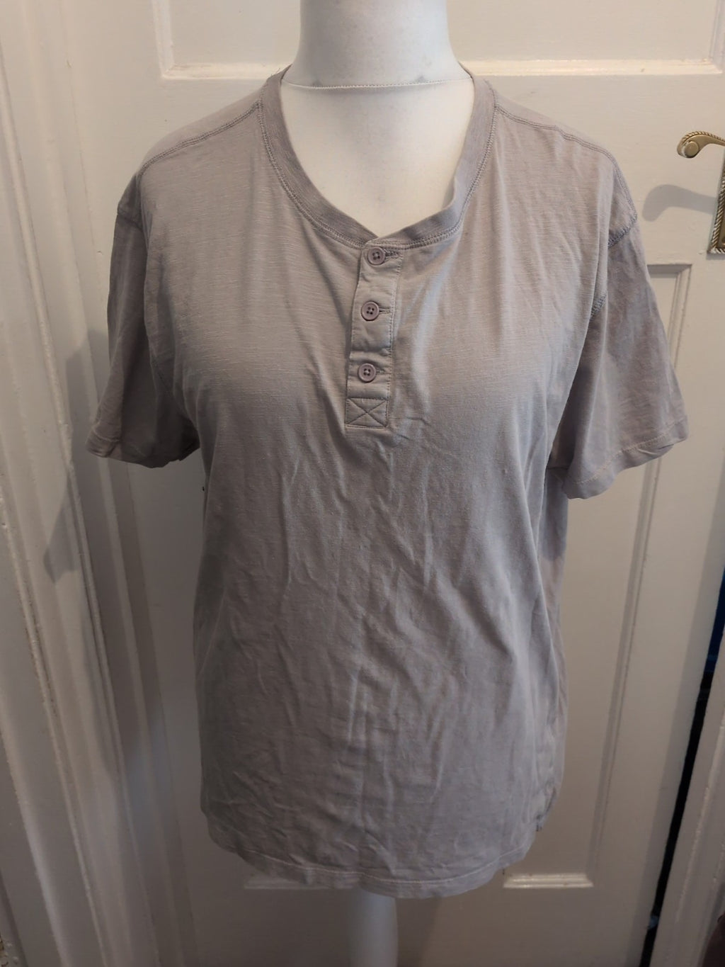 Peacocks XL Grey Short Sleeve T-shirt V Neck