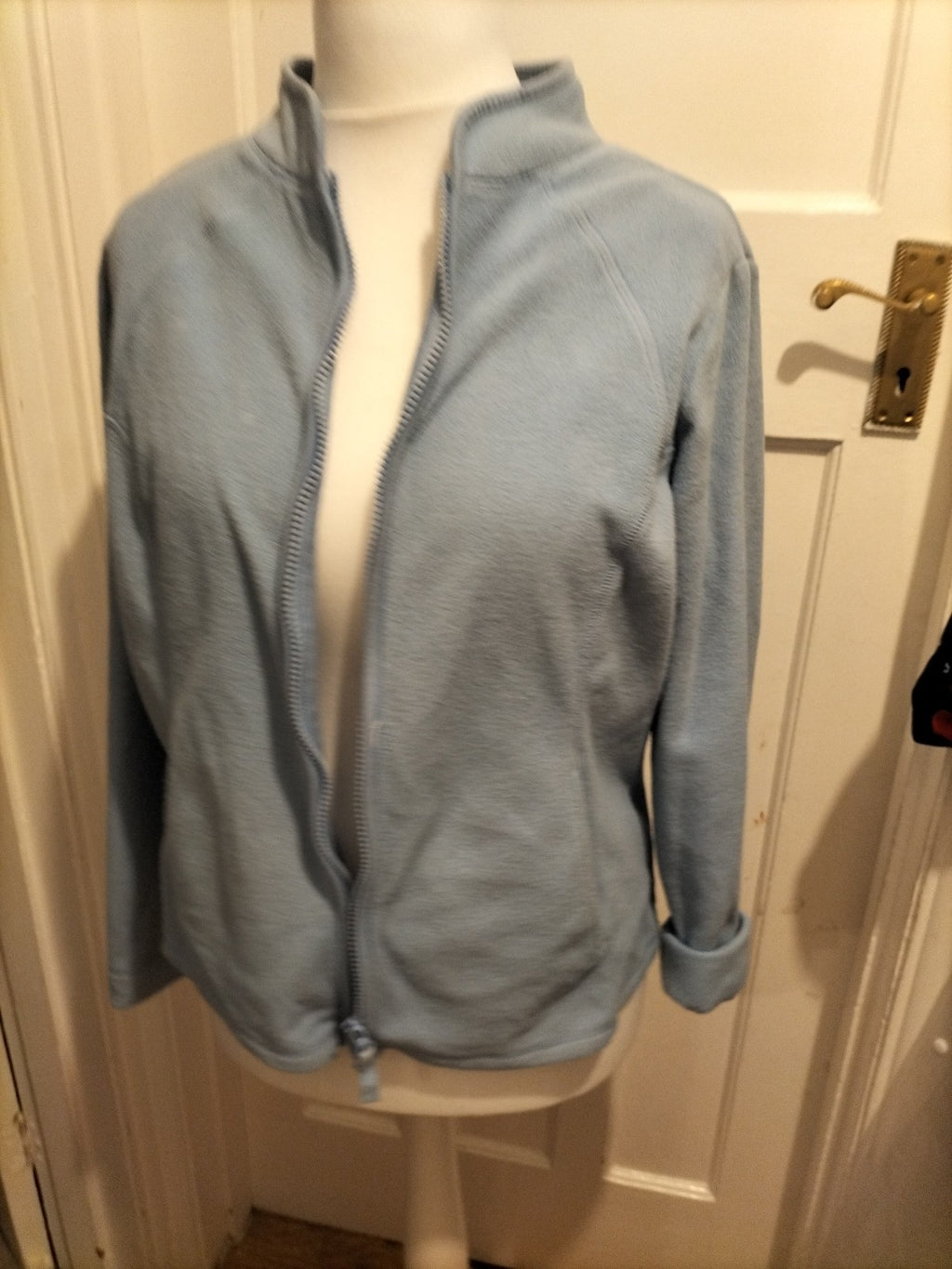 Ladies Tu Size 16 Sky Blue Zipped Jacket