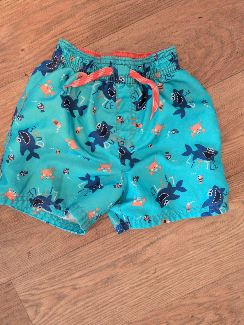 George 4-5 Years Blue Sea Life Swimming Shorts
