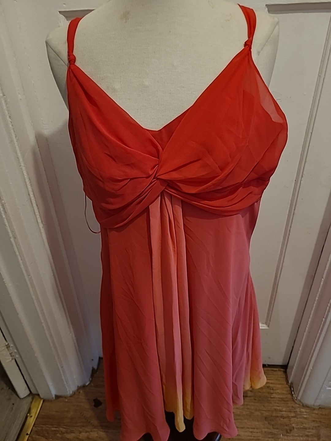 Ladies Debut Size 12 Pink/Peach/Orange Sleeveless Evening Party Dress