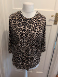 Peacocks 14 Leopard Print 3/4 Sleeve Blouse