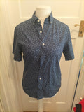 Mens Charles Tyrwhitt Size Small Slim Fit Navy Patterned Shirt
