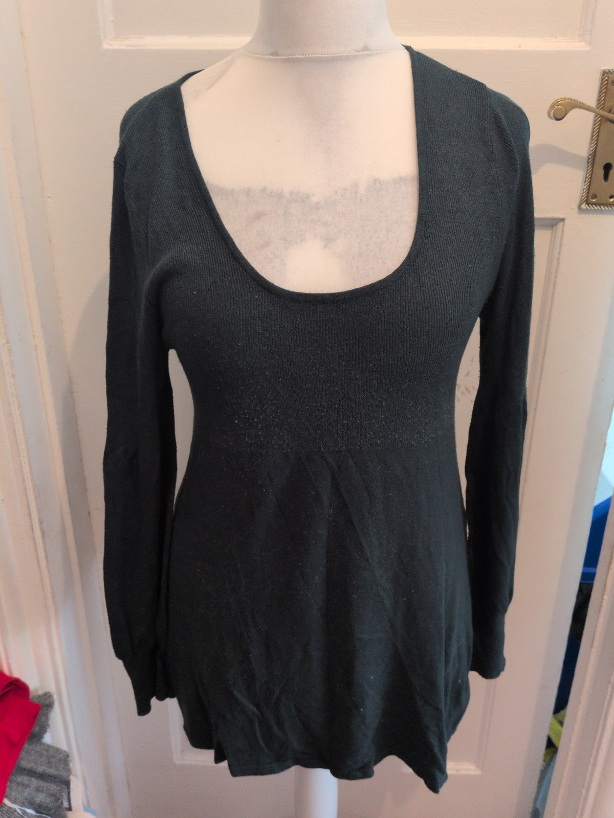 Primark 14 Dark Green Long Sleeve Blouse