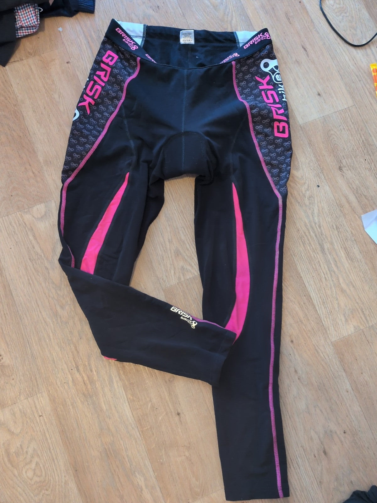 Unisex Brisk Bike Size XL Pink And Black Bib Trousers