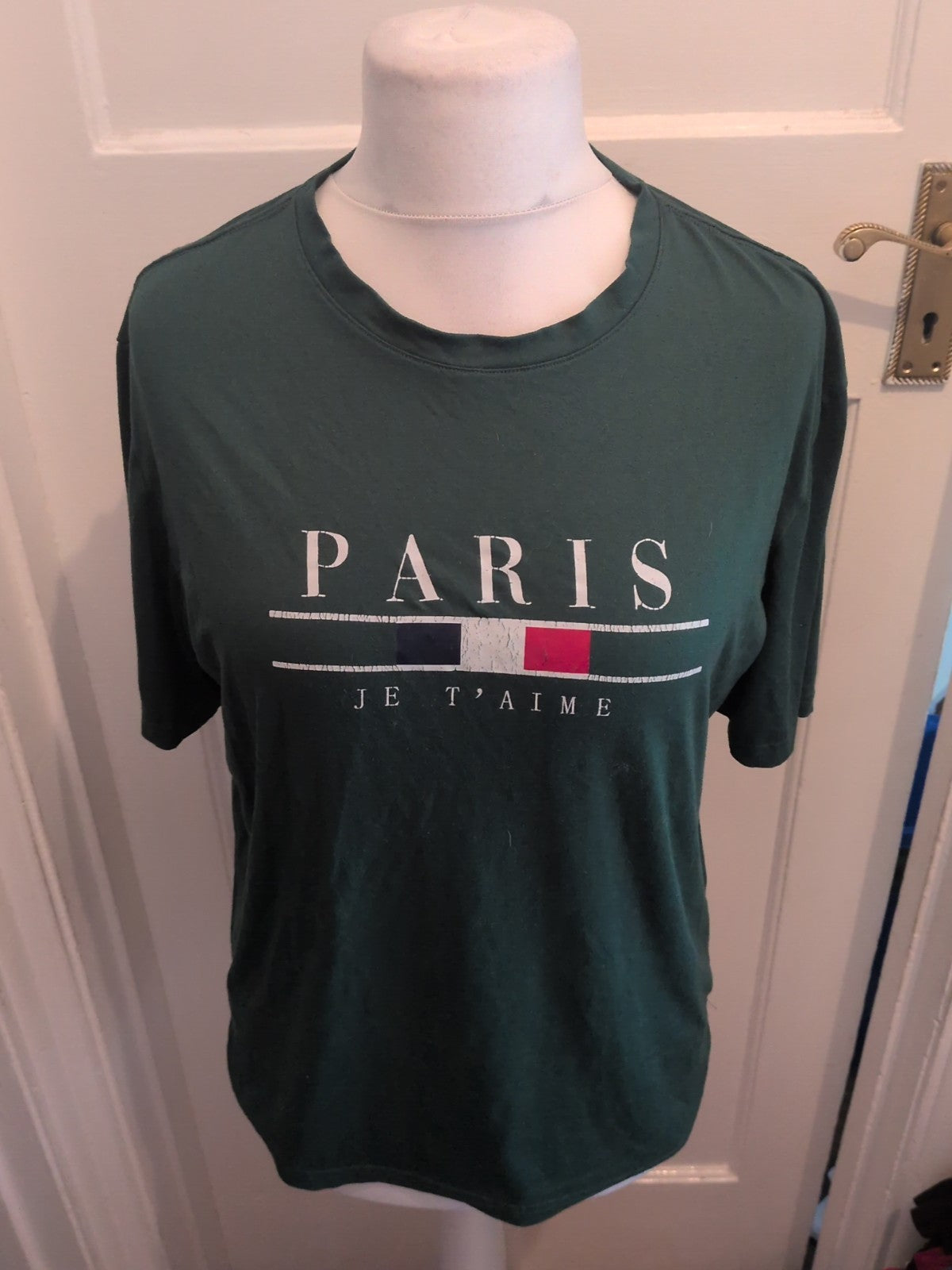 Medium Green Paris Print Short Sleeve T-shirt