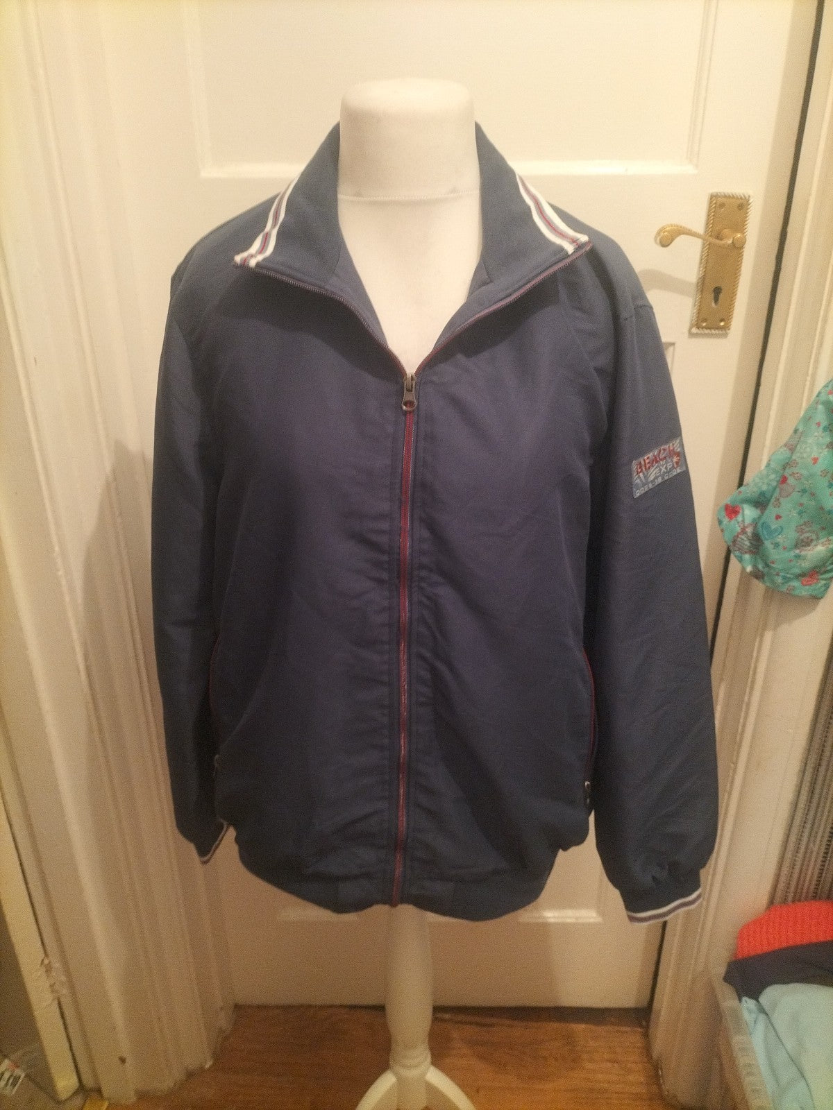 Atlas For Men Medium Navy Jacket Full Zip