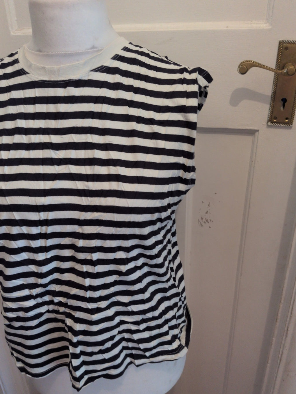Only Large Navy Stripe Ladies T-shirt