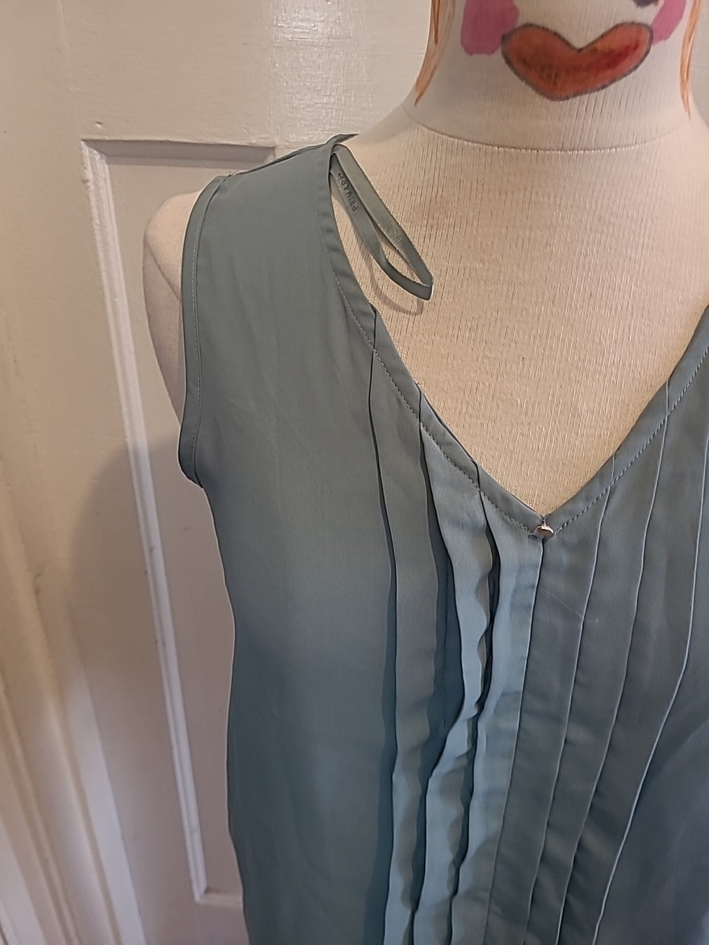Ladies Primark Size 10 Teal Sleeveless Blouse