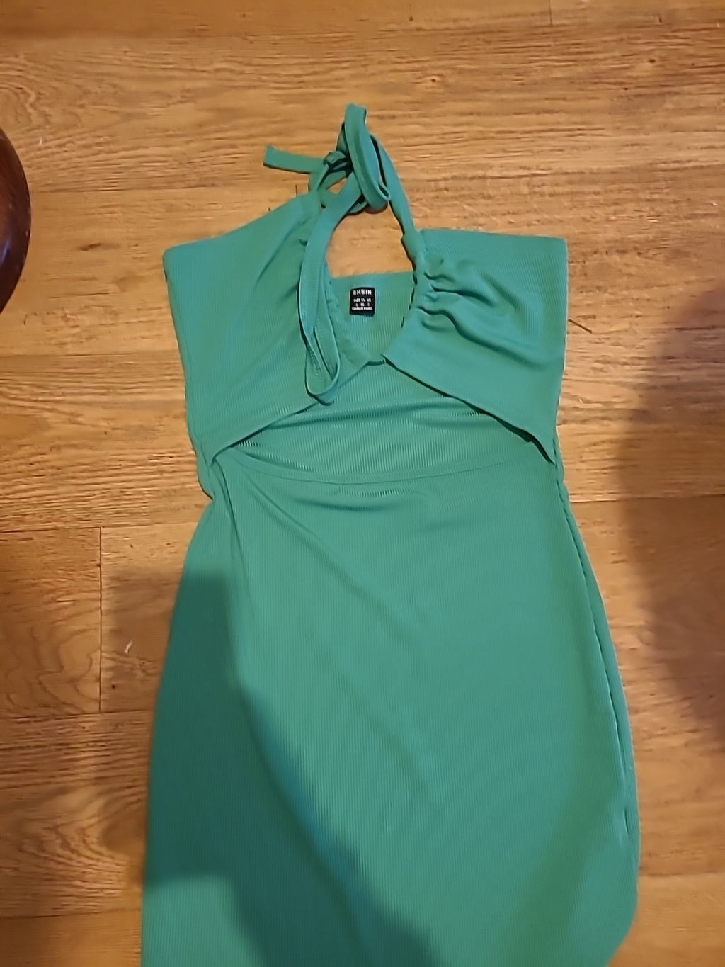 Ladies Shein Size Small Green Halterneck Dress