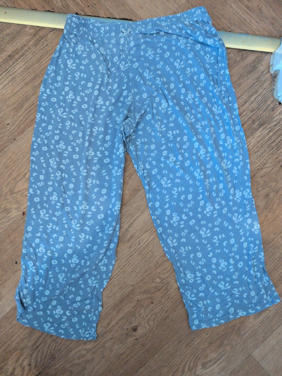 George 8-10 Pale Blue Patterned Elasticated Pyjama Bottoms