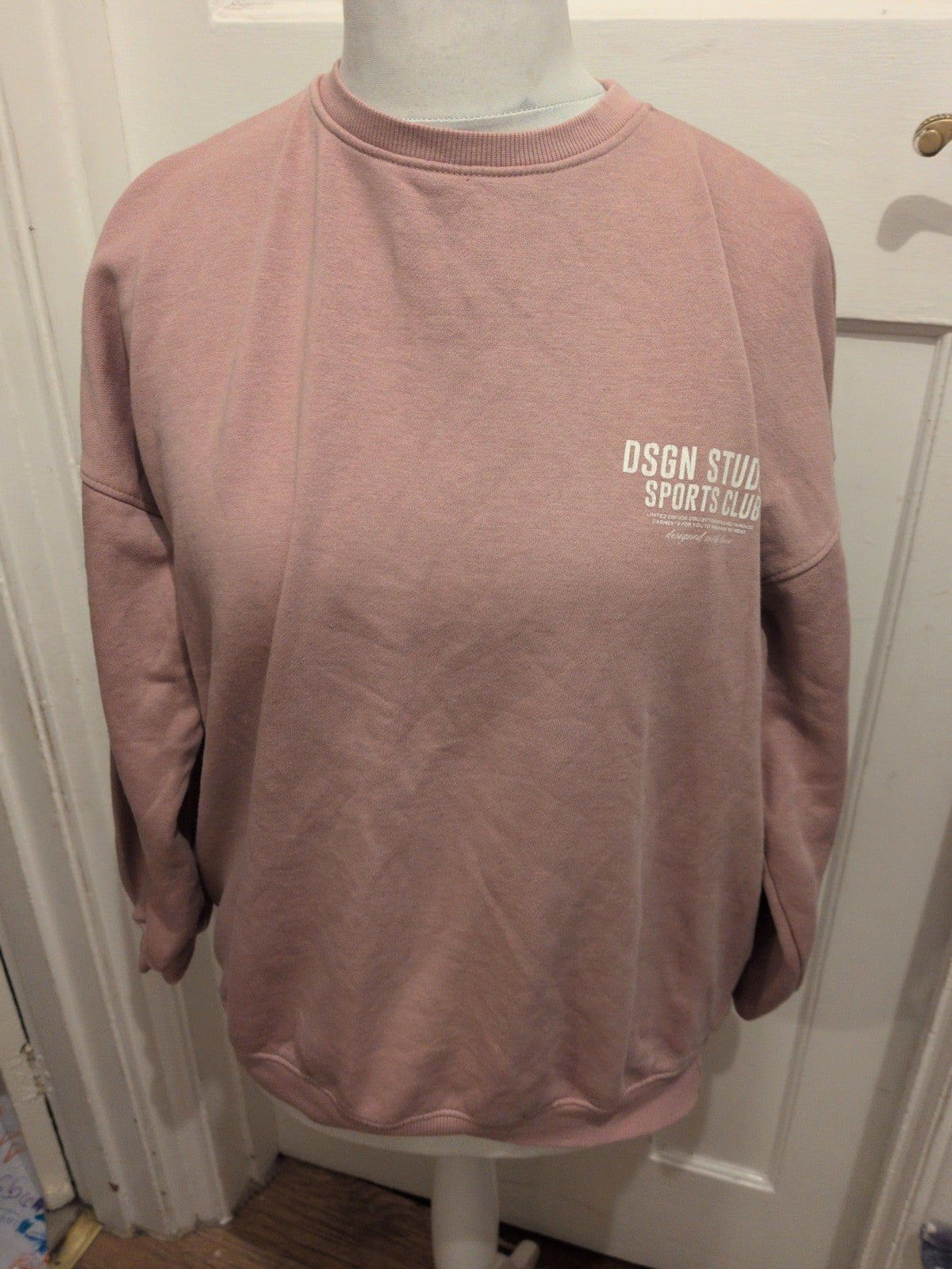 Boohoo XS Pink Printed Sweatshirt