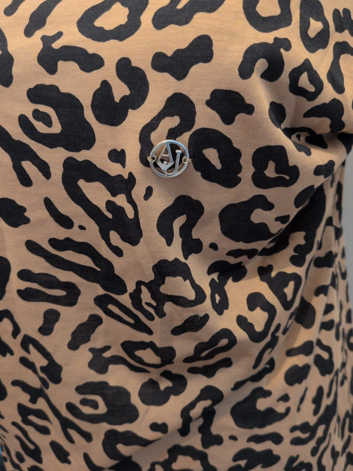 AJ Armani Jeans EU 42 Leopard Print Short Sleeve T-shirt