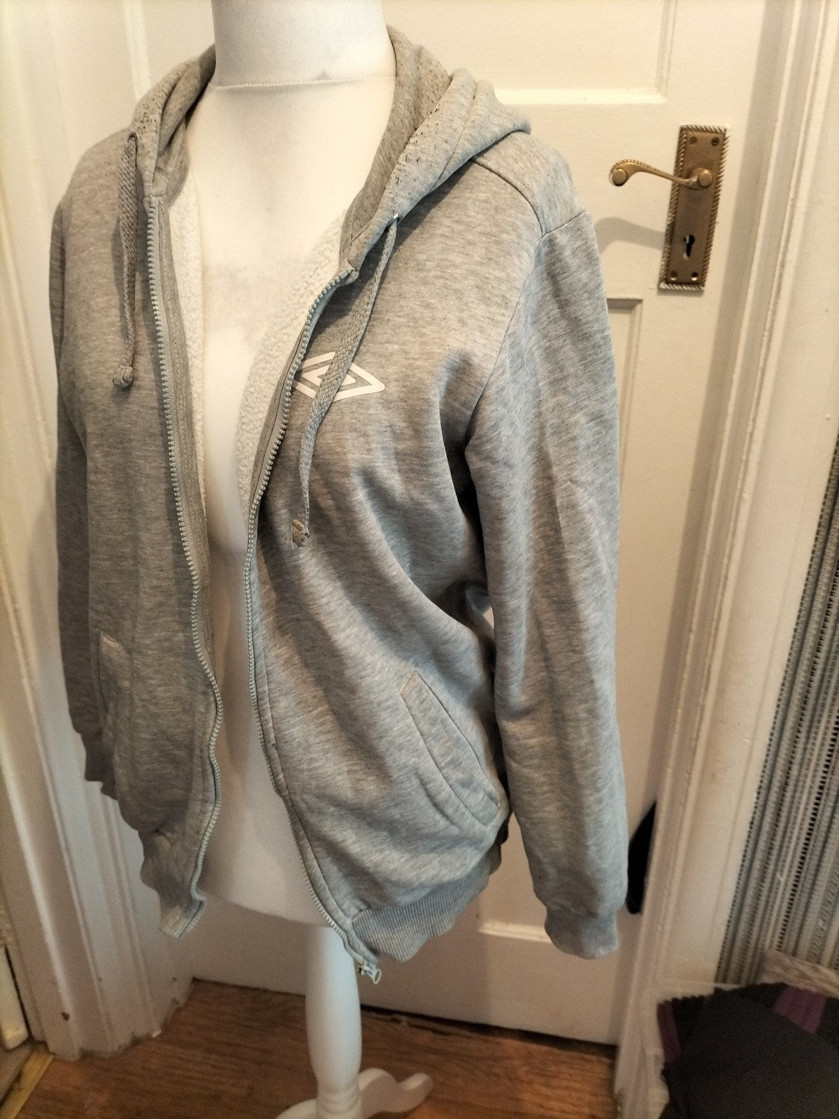 Umbro Medium Grey Full Zip Hoodie Couple Small Marks
