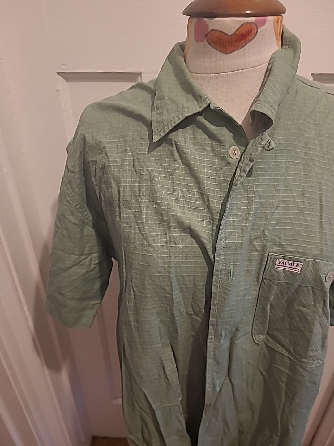 Ladies Falmer Size Small Green Short Sleeved Shirt