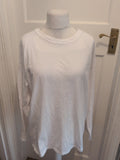 Ladies 2XL White Long Sleeve T-shirt