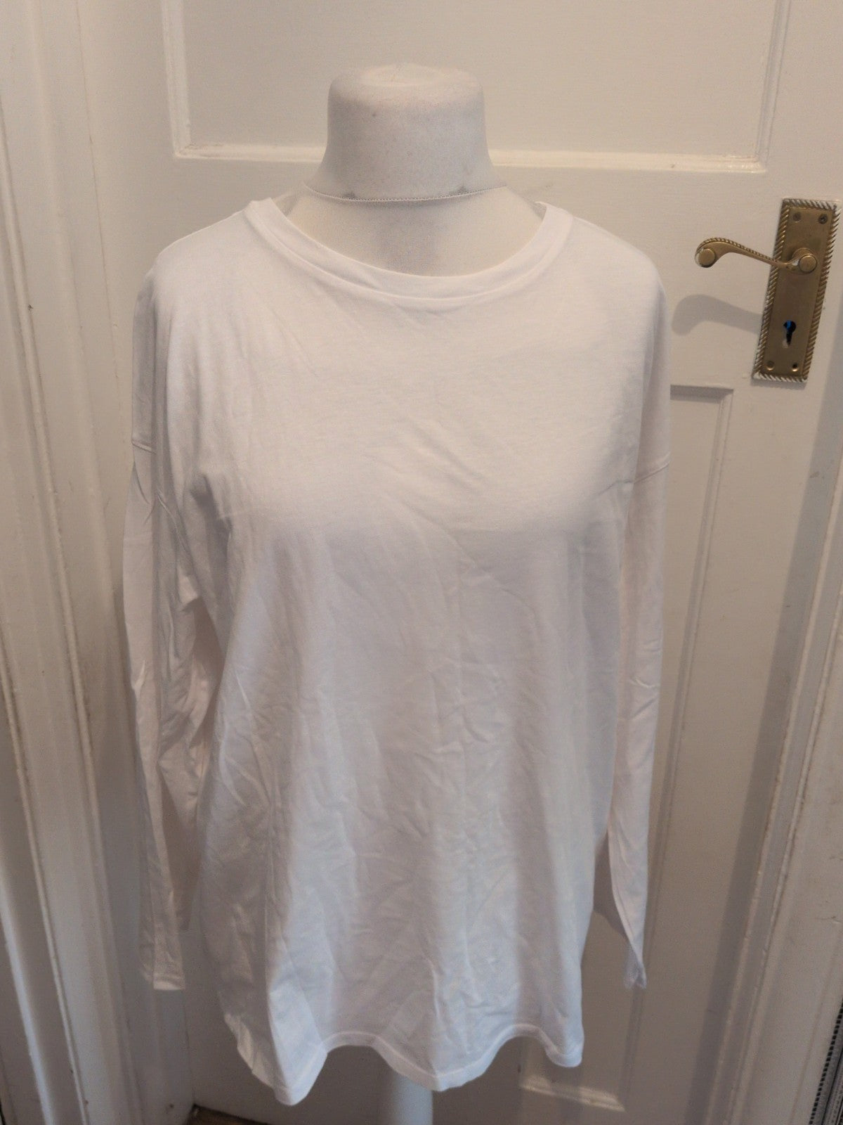 Ladies 2XL White Long Sleeve T-shirt
