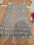 Per Una 16r Silver Mesh Lined Long Length Skirt