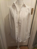 Mens BHS Size 15 White Long Sleeved Non Iron Pleat Shirt
