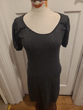 Ladies Marks And Spencer Size 10 Grey With Stretch Dress