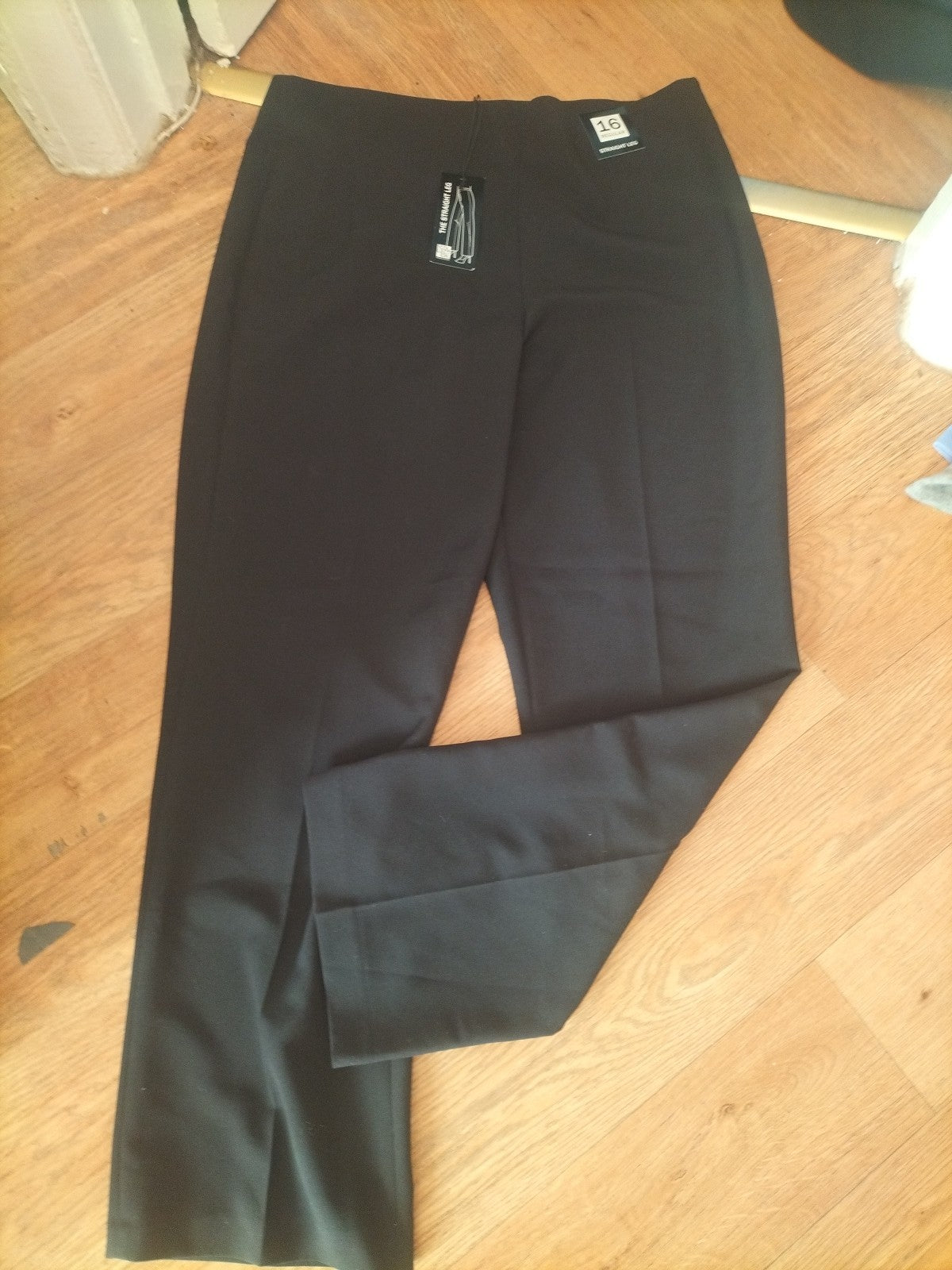 Brand New Debenhams 16 Black Straight Leg Trousers